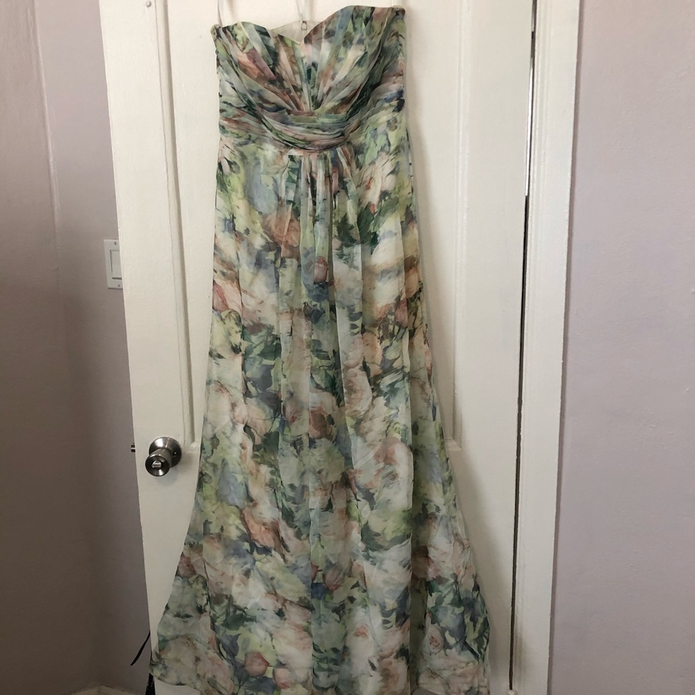 Floor length flower dress